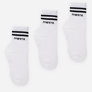 Pack of 3 pairs of Long Socks ( White )