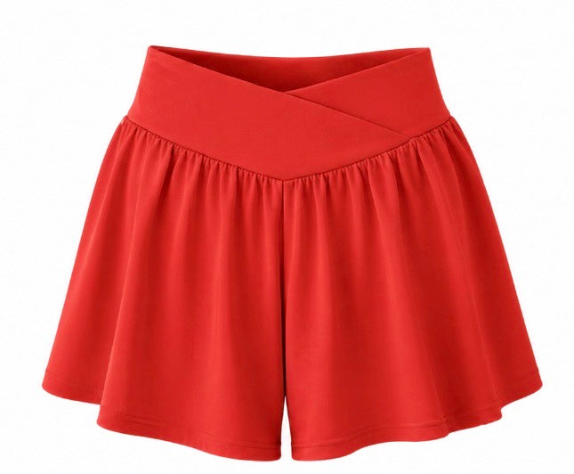 Girls Swimming Shorts - Red