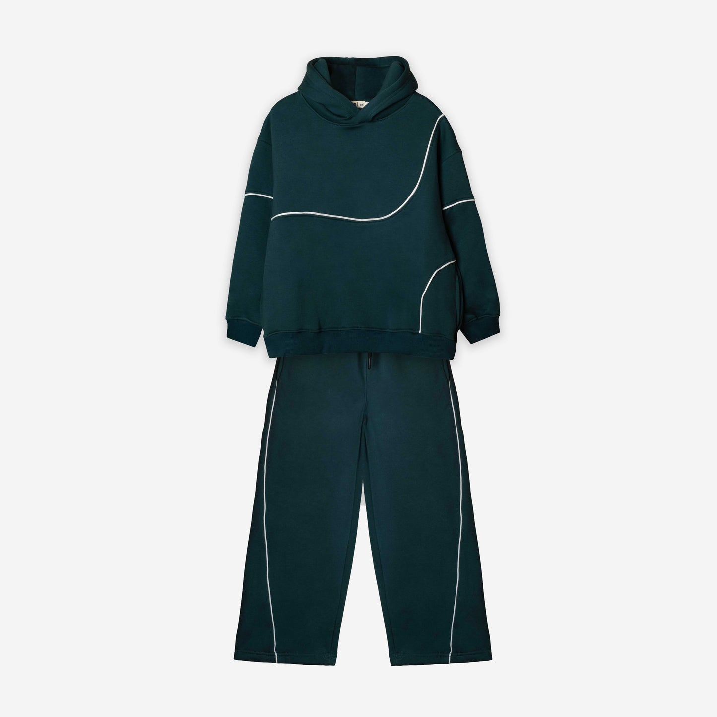 Waves Hoodie Set - Teal