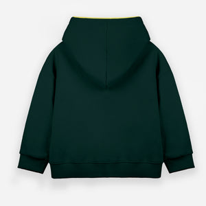 Plain Piping Hoodie - Forest Green