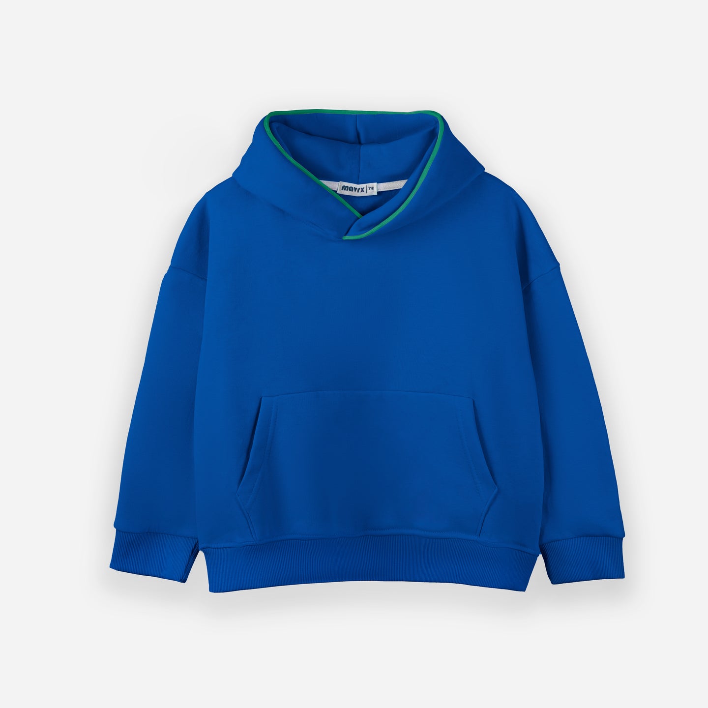 Plain Piping hoodie blue