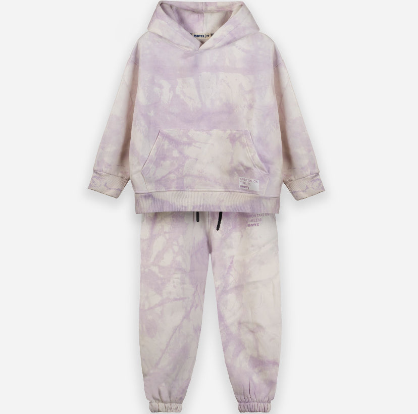 Tie-Dye Hoodie Set - Mauve