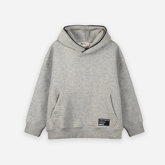 Plain Piping Hoodie - Grey