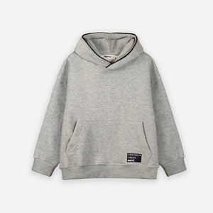 Plain Piping Hoodie - Grey