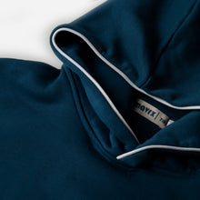 Load image into Gallery viewer, Plain piping hoodie teal
