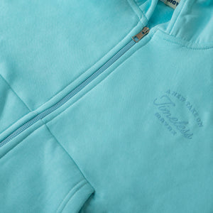 Aqua Blue Full-Zip Jacket