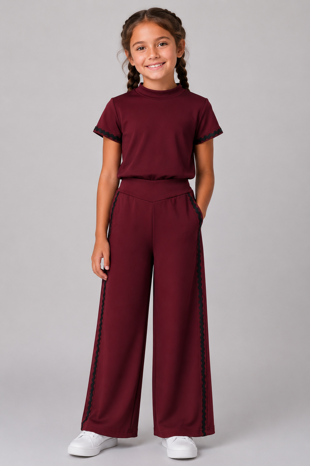 Girl's Comfort Set - Burgundy