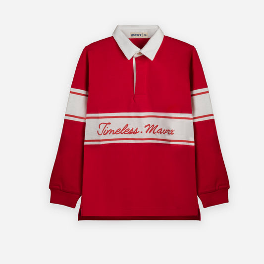 Polo Rugby Shirt (Red x White)