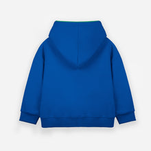 Load image into Gallery viewer, Plain Piping hoodie blue
