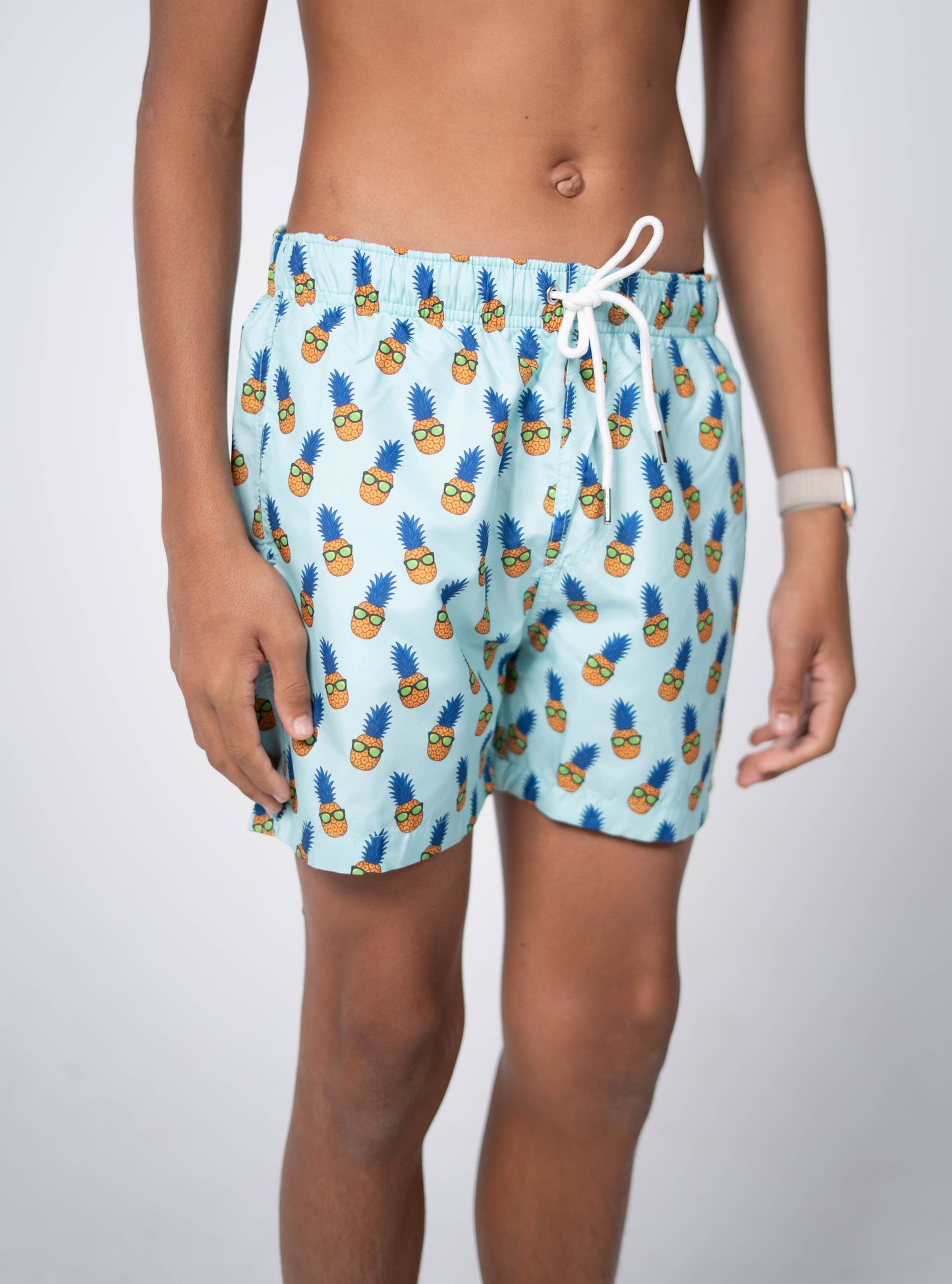 Pineapple Swim Shorts - Aqua