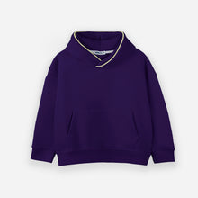 Load image into Gallery viewer, Plain Piping Hoodie - purple
