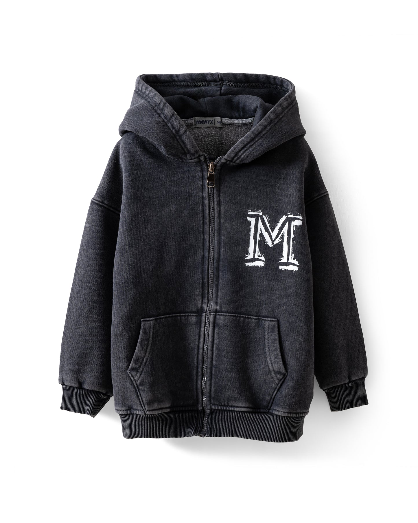 Washed-Out Full-Zip Jacket - Grey