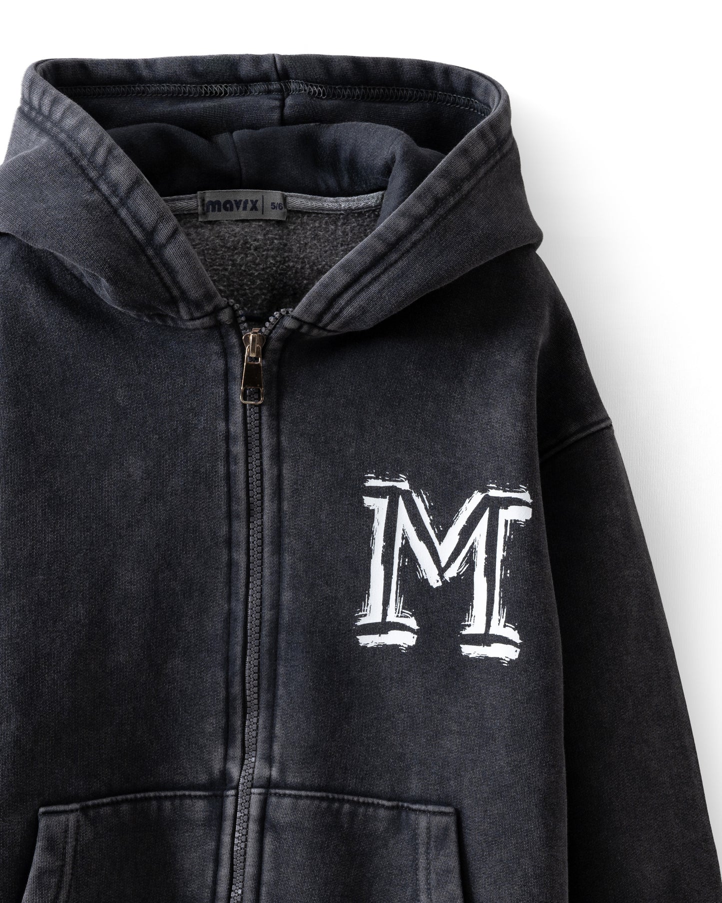 Washed-Out Full-Zip Jacket - Grey