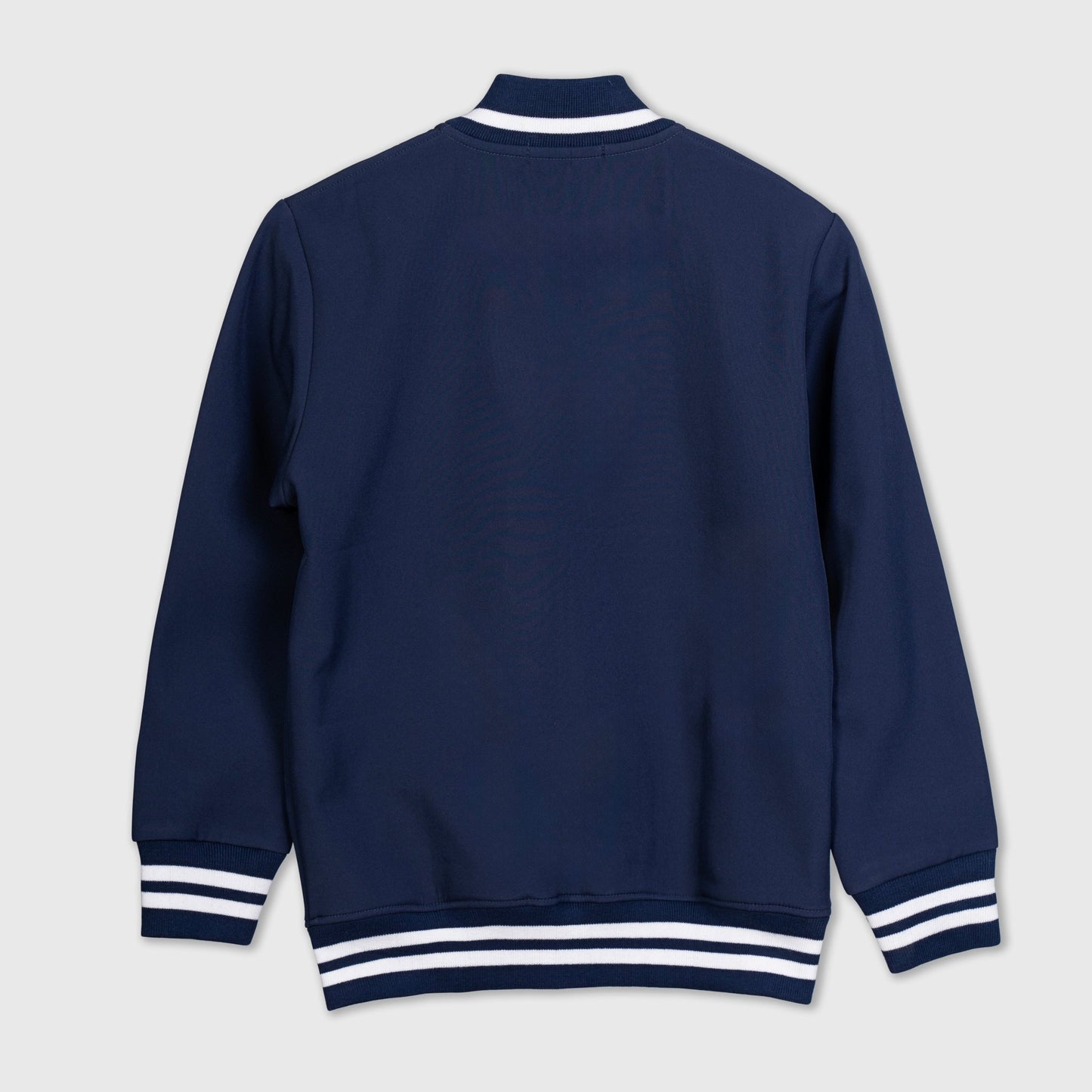 BOMBER JACKET WITH PATCHES - Navy Blue - Mavrx