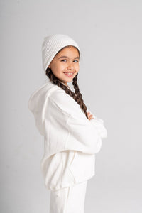 Off-white Textured hoodie Set - Mavrx
