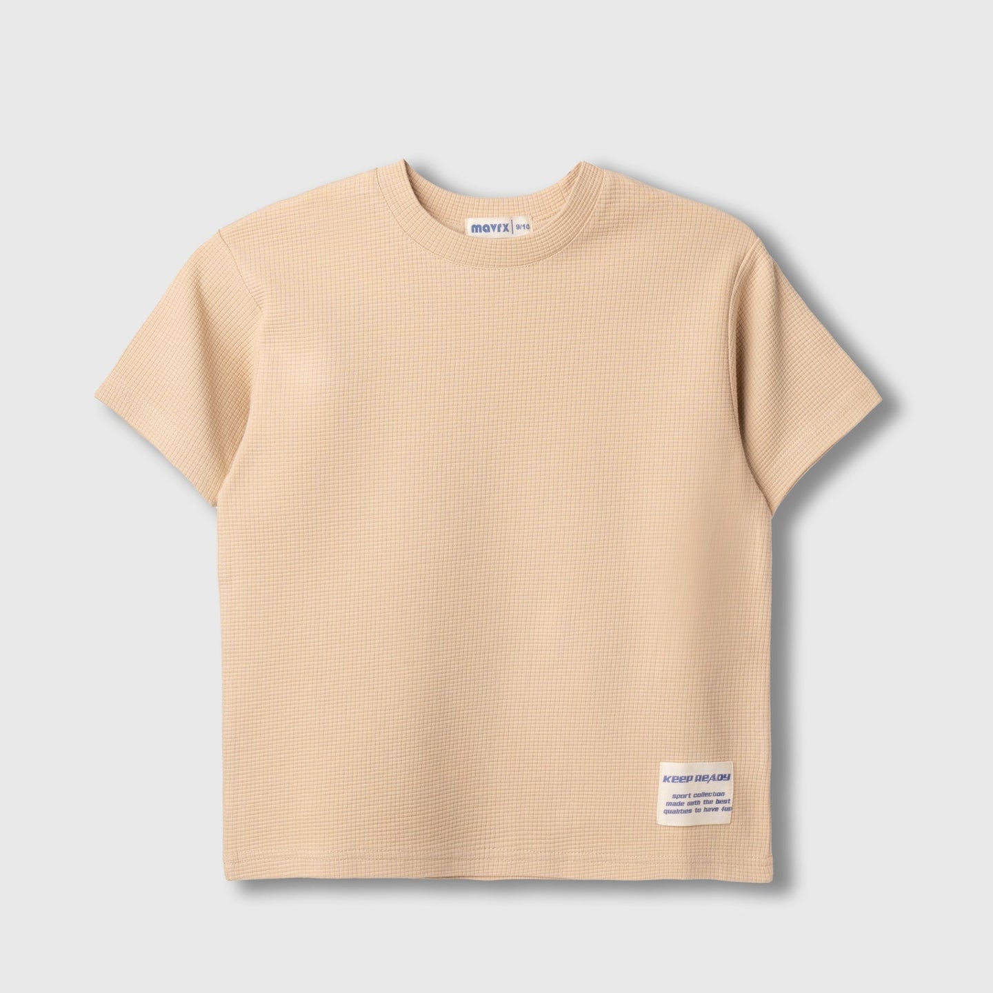 Textured T-shirt - Beige - Mavrx