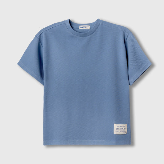 Textured T-shirt - Petrolum - Mavrx